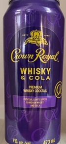 Crown Royal Whisky & Cola Cooler Canada 473ml